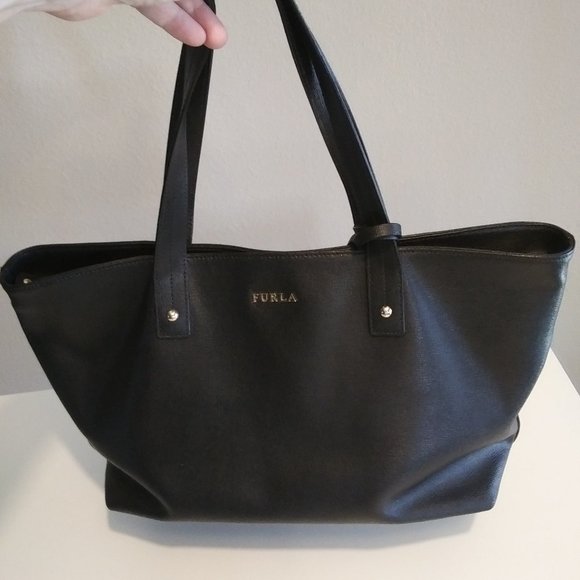 Furla Black Saffiano Leather Shoulder Bag - Picture 13 of 13
